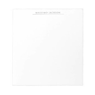 Bloc-note Calligraphie chic simple noir et blanc de son prop