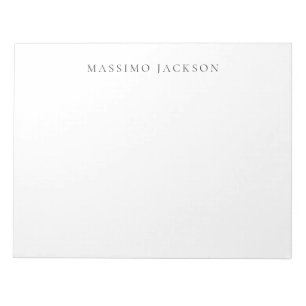 Bloc-note Calligraphie chic simple noir et blanc de son prop