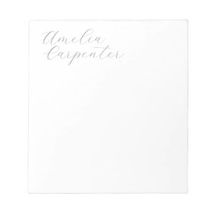 Bloc-note Calligraphie classique minimaliste professionnel