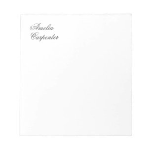 Bloc-note Calligraphie classique minimaliste professionnel