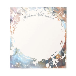 Bloc-note Calligraphie de nom personnalisée aquarelle automn