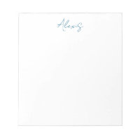 Calligraphie de nom Script Plain Simple Blanc Bleu