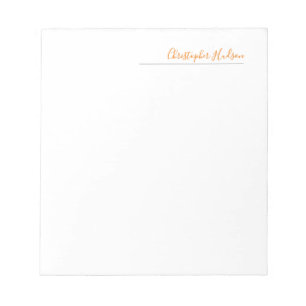 Bloc-note Calligraphie de nom simple et professionnel