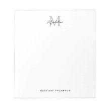 Calligraphie de script minimaliste Monogramme gris