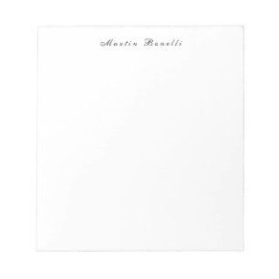 Bloc-note Calligraphie de script tendance noir et blanc simp