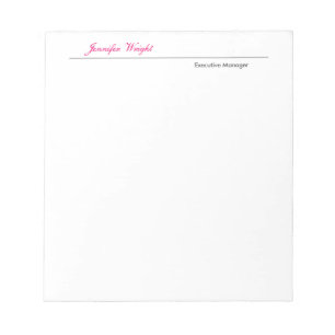 Bloc-note Calligraphie élégante minimaliste professionnelle