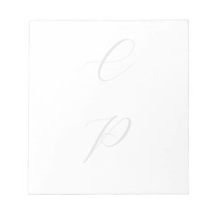 Bloc-note Calligraphie monogramme moderne Nom simple