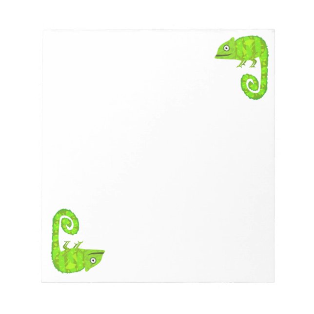 Bloc-note Caméléon mignon vert (Devant)