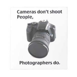 Bloc-note Cameras don't shoot people