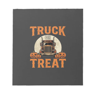 Bloc-note Camion ou Traiter Halloween Conception de semi-rem