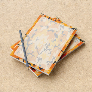 Bloc-note Camo orange, Camouflage, Militaire, Armée