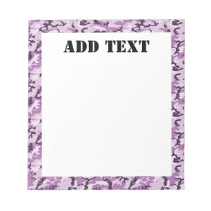 Bloc-note Camouflage rose Motif militaire