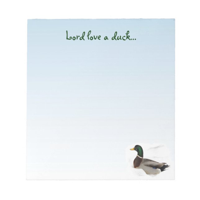 Bloc-note Canard de Mallard - Le Seigneur aime un canard (Devant)