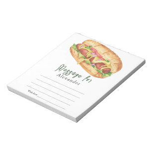 Bloc-note Capsule de message BBQ Hot Dog