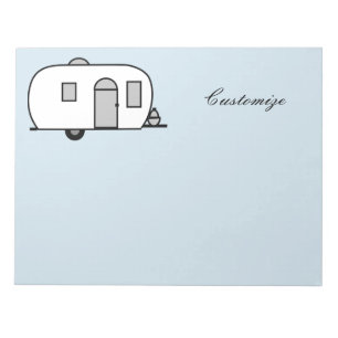 Bloc-note Caravane vintage classique arrondie