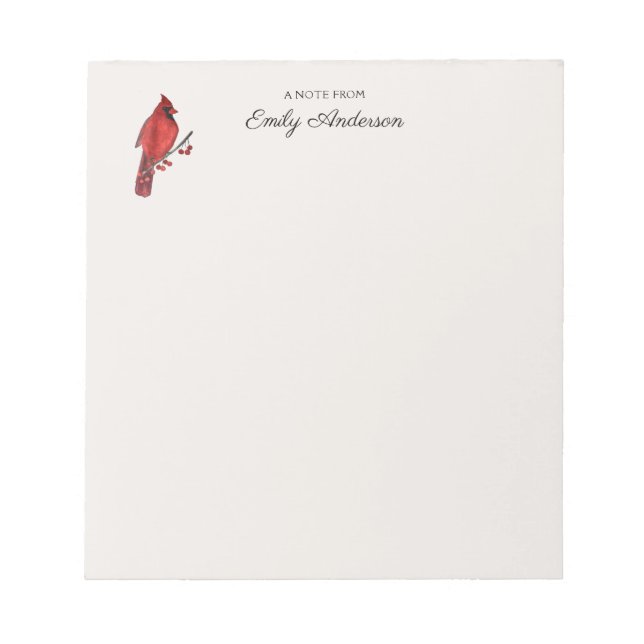 Bloc-note Cardinal personnalisé (Devant)