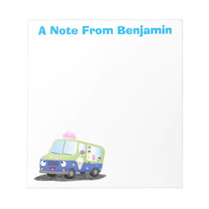 Bloc-note Caricature de camion de glace joli