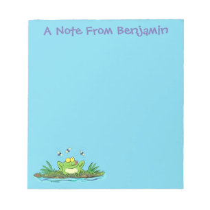 Bloc-note Caricature de grenouille vert mignon