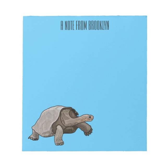 Bloc-note Caricature de la tortue des Galapagos (Devant)