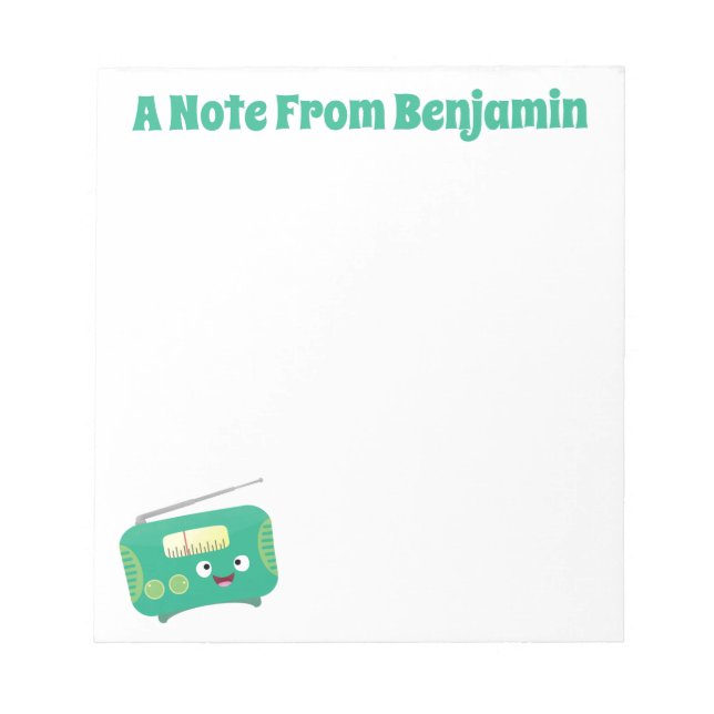 Bloc-note Caricature de radio rétro amusante (Devant)