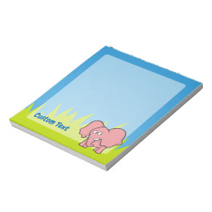 Bloc-note Caricature d'éléphant rose
