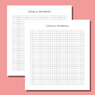 Bloc-note Carré noir blanc classique