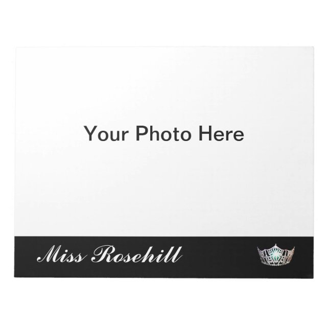 Bloc-note Carte Autographique Miss America Silver Crown (Devant)