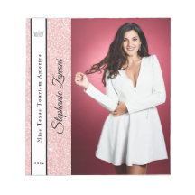 Carte d'autographe rose Gold Parties scintillant S