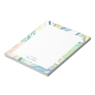 Bloc-note Carte de note plate personnalisée avec art abstrai