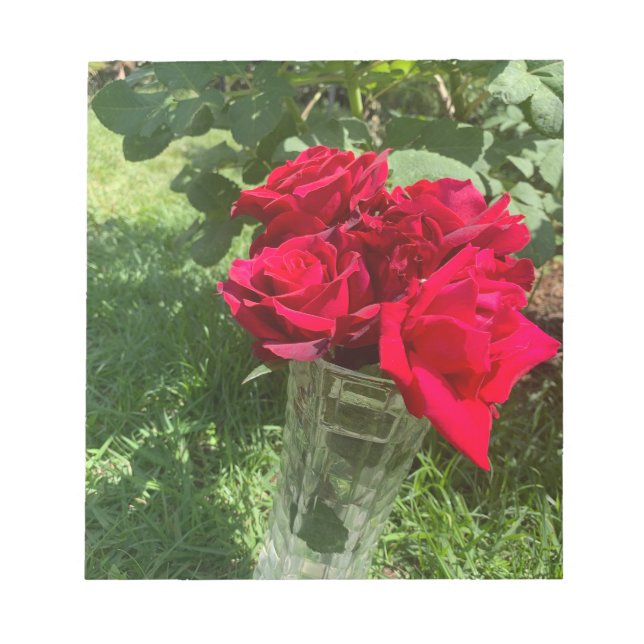 Bloc-note Carte de notes Roses rouges (Devant)