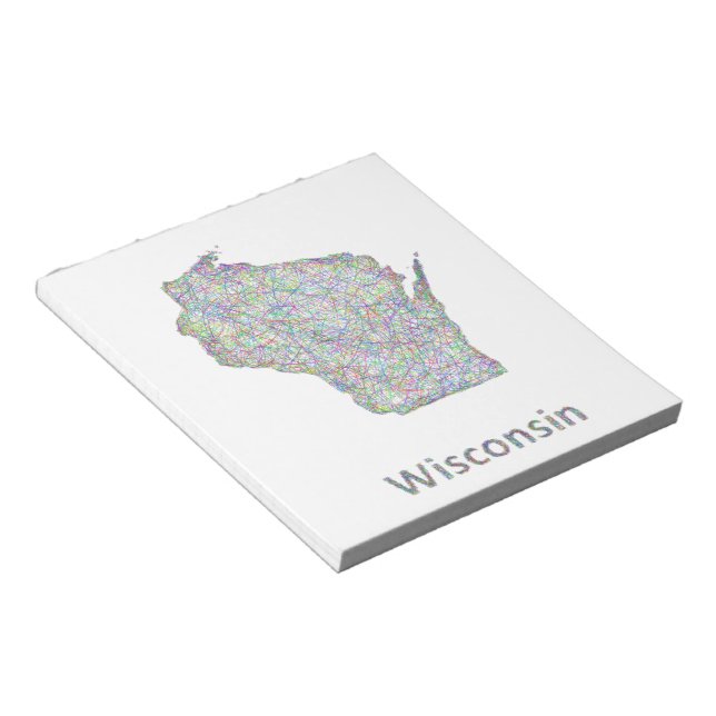 Bloc-note Carte du Wisconsin (Incliné)