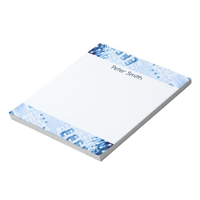 Bloc-note Carte mère Motif couleur bleue (Tourné)