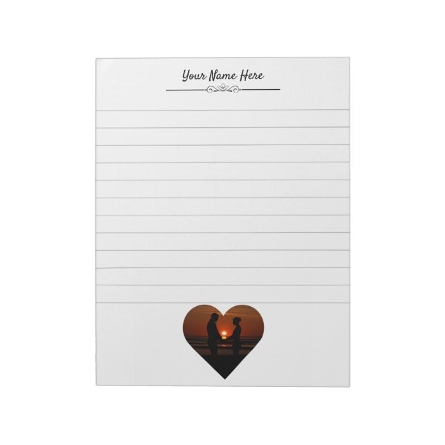 Bloc-note Carte Photo Personnalisée Avec Lignes (Tourné)