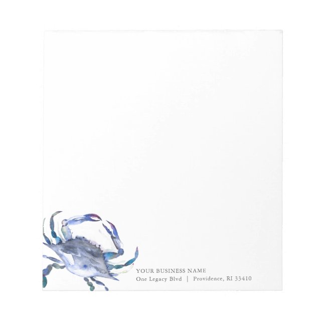 Bloc-note Cartes à puces personnalisées Aquarelle Bleu Crag (Devant)