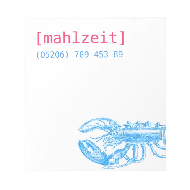 Bloc-note Cartes de notes pour restaurants (Devant)