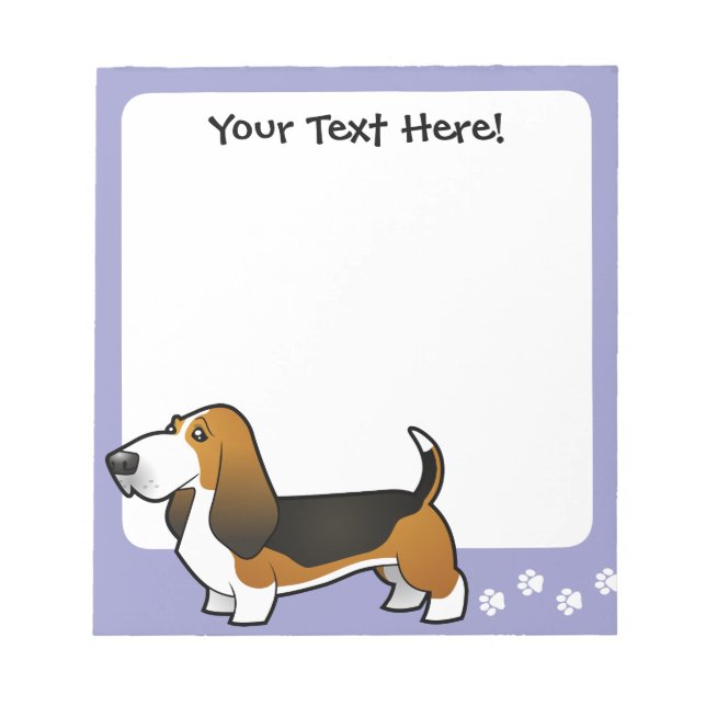 Bloc-note Cartoon Basset Hound (Devant)