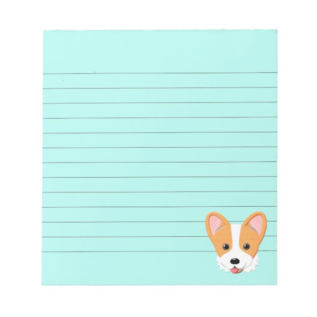 Bloc-note Cartoon Corgi Lined (Devant)