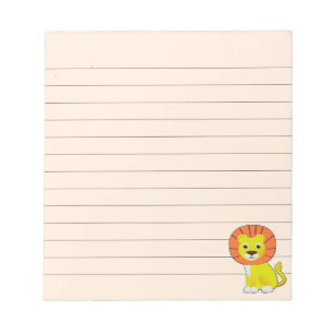 Bloc-note Cartoon mignon Lion bébé Linked