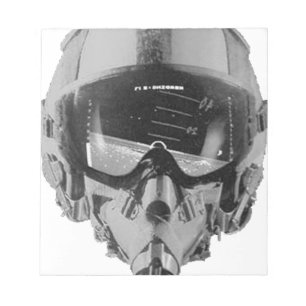 Bloc-note Casque de pilote de chasse et altimètre