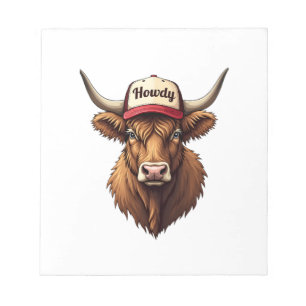Bloc-note Casquette de camionneur western Vintage Howdy High