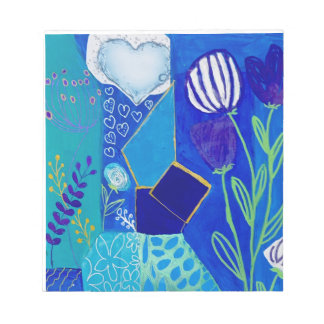 Bloc-note Cassis Bleu en Fleur