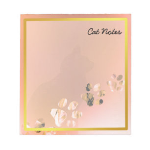 Bloc-note Cat Paw Personnalise Les Imprimantes Orange Pour L