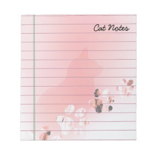 Bloc-note Cat Paw Personnalise Les Imprimantes Rose Pour Les