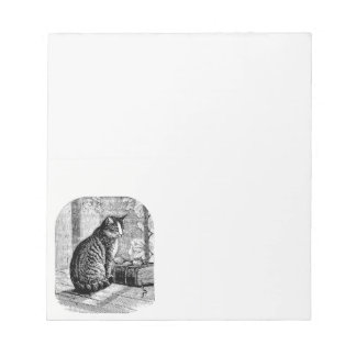 Bloc-note Cat Sitting by Window with Book