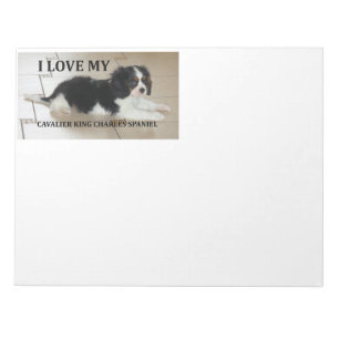 Bloc-note Cavalier_King_Charles_Spaniel amour noir et blanc