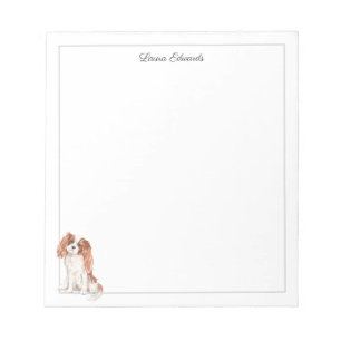 Bloc-note Cavalier King Charles Spaniel Gris Frontière
