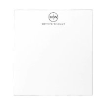 Cercle noir élégant moderne Deux Monogrammes initi