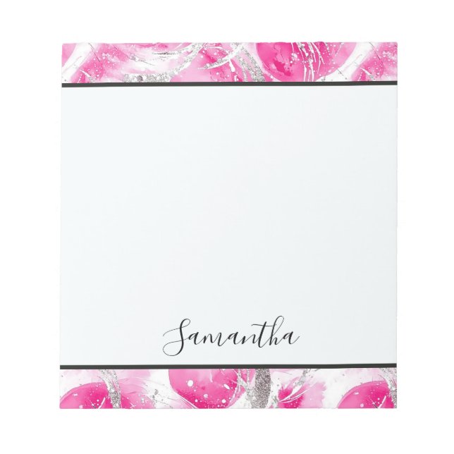 Bloc-note Cercles Abstraits roses-filles (Devant)