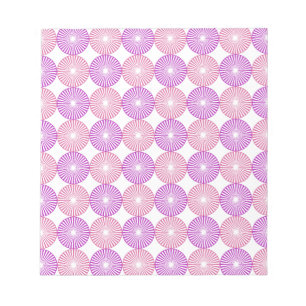 Bloc-note Cercles rose et violet motif