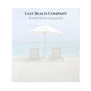 Bloc-note Chaises sous un parasol de plage vacances
